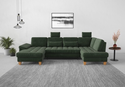 SIT&MORE, sit&more Wohnlandschaft, wahlweise mit Bettfunktion, Bettkasten, Sitztiefenverstellung, sit&more Wohnlandschaft »Westham U-Form«, wahlweise mit Bettfunktion, Bettkasten, Sitztiefenverstellung