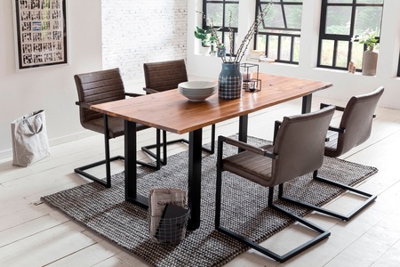 mutoni casual, Essgruppe (5-tlg.) 180x90cm dunkelbraun, Essgruppe 180x90cm dunkelbraun (5-tlg)