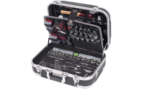 Kraftwerk, Kraftwerk - Werkzeugkoffer B100, ABS, 1/4'' + 1/2'', 170 tlg., Kraftwerk Werkzeugkoffer B100, grau, 170-teilig
