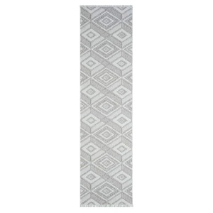 Carpet City Teppich »LINDO 8875«, rechteckig, Kurzflor, Hochtief-Muster/ 3D-Effekt, Fransen, Boho-Stil, Wohnzimmer