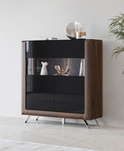 Leonique Highboard »Kasai«, Höhe 136,5 cm, 2 Türen mit Glaseinsatz