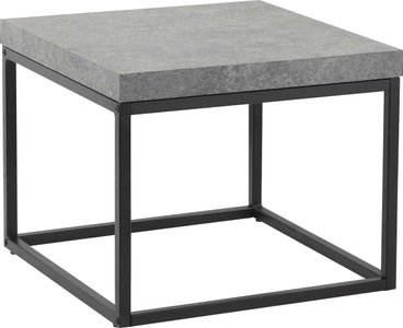 INOSIGN, INOSIGN Beistelltisch »Denica«, (1 St.), mit Tischplatte in Beton Optik und schwarzes Gestell aus Metall, pflegeleichte Oberfläche, in verschiedenen Grössen erhältlich, Höhe 40,5 cm, 