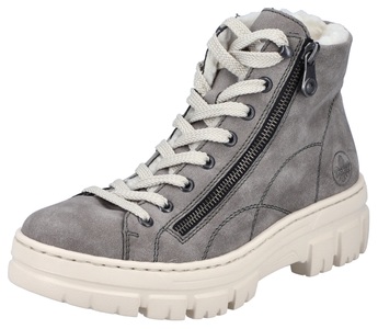 Rieker, Rieker Damen Schnürschuh Grau, Rieker Winterboots, mit Reissverschluss an der Aussenseite