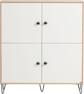 LOOKS by Wolfgang Joop Highboard »Looks Organic«, Mit hochwertigen Metallbeschlägen und Softclose-Scharnieren