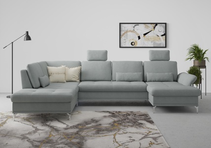 INOSIGN, INOSIGN Wohnlandschaft »Palm Beach«, Federkern, mit Sitztiefenverstellung, wahlweise mit Bettfunktion, Bettkasten und Armteilverstellung, 