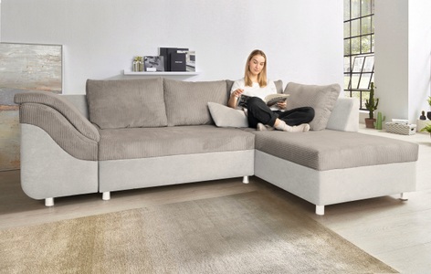 COLLECTION AB, COLLECTION AB Ecksofa Sally L-Form, mit und ohne Bettfunktion, inklusive loser Rücken- und Zierkissen, COLLECTION AB Ecksofa Sally L-Form, mit und ohne Bettfunktion, inklusive loser Rücken- und Zierkissen