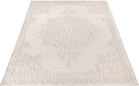 PACO HOME, Paco Home Teppich »Rimini 412«, rechteckig, Flachgewebe, Uni Farben, Hoch-Tief Effekt, In- und Outdoor geeignet, Paco Home Teppich »Rimini 412«, rechteckig, 4 mm Höhe, Flachgewebe, Uni Farben, Hoch-Tief Effekt, In- und Outdoor geeignet