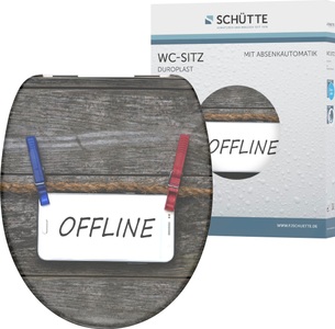 SCHÜTTE, SCHÜTTE WC-Sitz »Offline«, mit Absenkautomatik, Schütte WC-Sitz »Offline«, Duroplast, mit Absenkautomatik