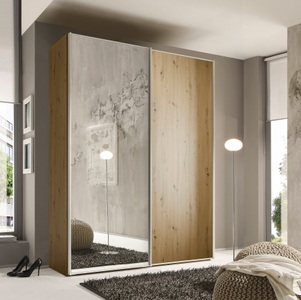 Staud, STAUD Schwebetürenschrank »Sinfonie Plus«, Mit Spiegeltüre und vier verschiedenen Ausstattungsvarianten, STAUD Schwebetürenschrank »Sinfonie Plus, edles Design in hochwertiger Qualität, Made in Germany«, Mit Spiegeltüre und vier verschiedenen Ausstattungsvarianten