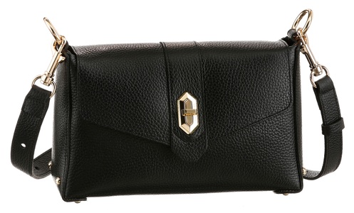 LANCASTER Paris, LANCASTER Paris Umhängetasche »Crossbody bag Foulonne Double«, aus Leder mit goldfarbenen Details, LANCASTER Umhängetasche »Crossbody bag Foulonne Double«, mit goldfarbenen Details