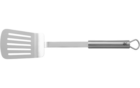 Wmf, WMF - Barbecue-Spachtel 44 cm - Silber, WMF - Pfannenwender BBQ - silber/schwarz - Edelstahl - 44 cm