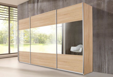 rauch ORANGE, rauch ORANGE Schwebetürenschrank »Quadra«, mit Spiegelelementen, rauch Schwebetürenschrank »Quadra«, mit Spiegelelementen