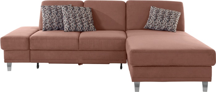 sit&more Ecksofa »Clio V«, wahlweise mit Bettfunktion oder Vorziehsitz und Bettkasten, Inklusive Federkern