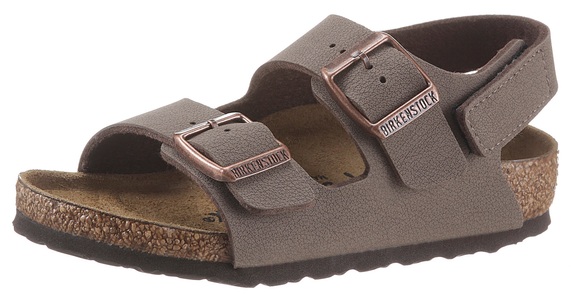Birkenstock, Birkenstock Riemchensandale »Milano«, mit zwei verstellbaren Schnallen, schmale Schuhweite, Birkenstock MIlano HL Kids N-28 28