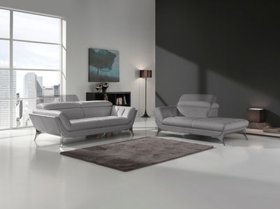 Egoitaliano, Egoitaliano Polstergarnitur »Sueli«, (Set), bestehend aus Sofa und Recamiere, Kopfteilverstellung, Bezug Leder, Egoitaliano Polstergarnitur »Sueli« Set, bestehend aus Sofa und Recamiere, Kopfteilverstellung, Bezug Leder