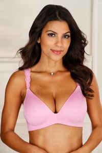 LASCANA Push-up-BH, ohne Bügel mit wunderschönen Spitzenträgern, Basic Dessous