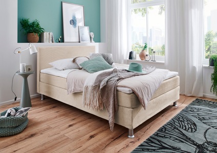 ATLANTIC home collection Boxbett »Edison«, inkl. Bonnellfederkern-Matratze und Topper
