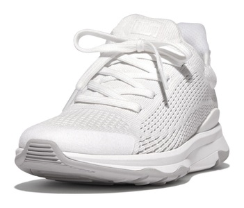 Fitflop, FitFlop Vitamin FFX Knit-41 41, Fitflop Slip-On Sneaker »Vitamin FFX«, mit aufgesetzter Schnürung, Freizeitschuh, Halbschuh, Schlupfschuh