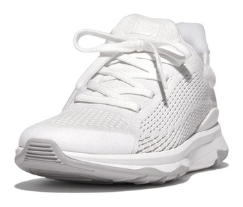 Fitflop, FitFlop Vitamin FFX Knit-41 41, Fitflop Slip-On Sneaker »Vitamin FFX«, mit aufgesetzter Schnürung, Freizeitschuh, Halbschuh, Schlupfschuh