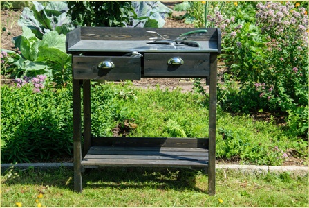 DOBAR, dobar Pflanztisch, dobar Pflanztisch, BxTxH: 79x39x90 cm, mit 2 Schubladen