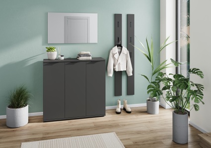 Germania, GERMANIA Garderoben-Set »Stanton«, (2 St.), Garderoben-Set bestehend aus 1 Schuhschrank und 1 Spiegel, GERMANIA Garderoben-Set »Stanton«, (2 St.), Garderoben-Set bestehend aus 1 Schuhschrank und 1 Spiegel