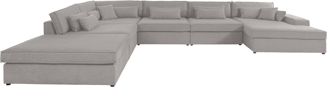 LeGer Home by Lena Gercke, LeGer Home by Lena Gercke Wohnlandschaft »Joreen«, 6 Teile, zusammengesetzt aus Modulen, in vielen Bezugsqualitäten und Farben, fester Sitzkomfort, 