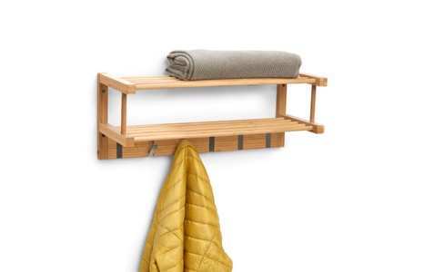 Zeller, Zeller - Wand-Garderobe - Hellbraun, Zeller Present Garderobenleiste, Holzart: Bambus (China)