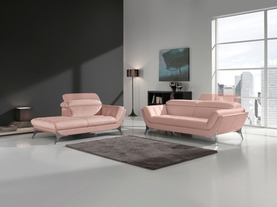 Egoitaliano, Egoitaliano Polstergarnitur »Sueli«, (Set), bestehend aus Sofa und Recamiere, Kopfteilverstellung, Bezug Leder, Egoitaliano Polstergarnitur »Sueli« Set, bestehend aus Sofa und Recamiere, Kopfteilverstellung, Bezug Leder