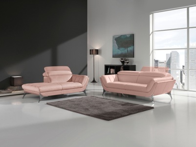 Egoitaliano, Egoitaliano Polstergarnitur »Sueli«, (Set), bestehend aus Sofa und Recamiere, Kopfteilverstellung, Bezug Leder, Egoitaliano Polstergarnitur »Sueli« Set, bestehend aus Sofa und Recamiere, Kopfteilverstellung, Bezug Leder