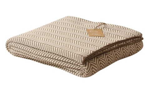 undefined, Esmée Boho Baumwolldecke, Fischgrät Muster Bettdecke für Babys Grau, Esmée Wohndecke »Boho 170130«