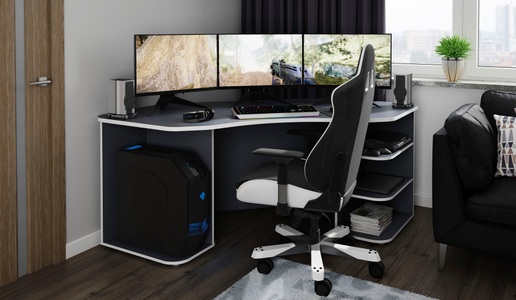 byLIVING, byLIVING Gamingtisch »Thanatos«, Breite 198 cm, byLIVING Gamingtisch »Thanatos«, Breite 198 cm, moderner Eckschreibtisch