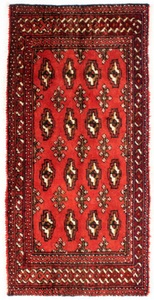 MorgenLand, morgenland Wollteppich »Turkaman Teppich handgeknüpft rot«, rechteckig, 8 mm Höhe, morgenland Wollteppich »Turkaman Teppich handgeknüpft rot«, rechteckig, 8 mm Höhe