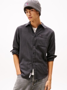 TOMMY JEANS, Tommy Jeans Flanellhemd »TJM FLANNEL«, regular fit, Langarmhemd, halbgespreizter Kragen, Tommy Jeans Flanellhemd »TJM FLANNEL« regular fit, Langarmhemd, halbgespreizter Kragen
