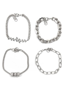 J.Jayz, J.Jayz Armband Set, (Set, 4 tlg.), Firetti Armband Set »Armketten Schmuckset«, (Set, 4 tlg.)