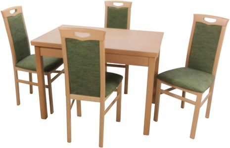 HOFMANN LIVING AND MORE, HOFMANN LIVING AND MORE Essgruppe »Carla«, (Spar-Set, 5 tlg., 1 Tisch, 4 Stühle), Stuhlgestell und Tischbeine aus Massivholz, Tisch mit 2 Ansteckplatten, HOFMANN LIVING AND MORE Essgruppe »Carla«, (Spar-Set, 5 tlg., 1 Tisch, 4 Stühle), Stuhlgestell und Tischbeine aus Massivholz, Tisch mit 2 Ansteckplatten