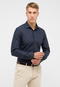 ETERNA Mode GmbH, SLIM FIT Hemd in anthrazit strukturiert, Eterna Langarmhemd »SLIM FIT«