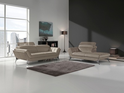 Egoitaliano, Egoitaliano Polstergarnitur »Sueli«, (Set), bestehend aus Sofa und Recamiere, Kopfteilverstellung, Bezug Leder, Egoitaliano Polstergarnitur »Sueli« Set, bestehend aus Sofa und Recamiere, Kopfteilverstellung, Bezug Leder