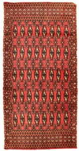 MorgenLand, morgenland Wollteppich »Turkaman Teppich handgeknüpft rot«, rechteckig, 8 mm Höhe, morgenland Wollteppich »Turkaman Teppich handgeknüpft rot«, rechteckig, 8 mm Höhe