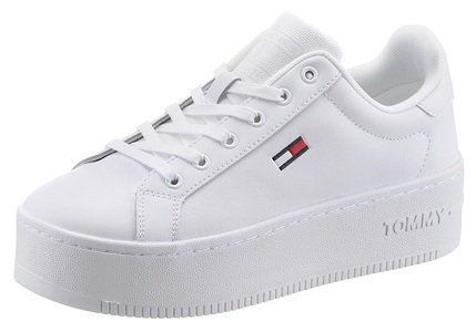 TOMMY JEANS, Tommy Jeans Plateausneaker »TOMMY JEANS FLATFORM ESS«, im trendigen monochromen Look, 