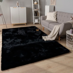 Paco Home Hochflor-Teppich »Rabbit Deluxe 860«, rechteckig, Kunstfell, Uni-Farben, sehr weicher Flor, Wohnzimmer, Schlafzimmer