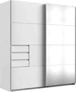 Wimex, Wimex Schwebetürenschrank »Oldenburg«, mit Spiegel, Schwebetürenschrank Oldenburg in weiss, 180x198x64cm
