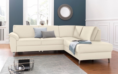 SIT&MORE, sit&more Ecksofa, sit&more Ecksofa »Texel L-Form«, mit Federkern, wahlweise mit Bettfunktion und Bettkasten