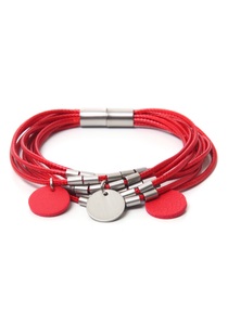 J.Jayz, J.Jayz Armband »rot, rund, bicolor, mehrreihig«, Firetti Armband »rot, rund, bicolor, mehrreihig«