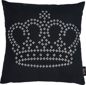 done.®, done.® Dekokissen »Stone Crown«, (1 St.), mit Kronen-Applikation, 