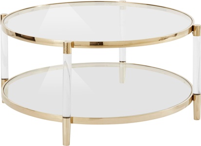 LEONIQUE, Leonique Couchtisch »Ceadda«, mit Metallbeinen und einer Glastischplatte, in 2 Farben, Breite 102 cm, 