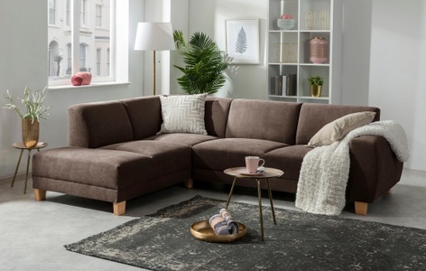 MAX WINZER, Max Winzer® Ecksofa »Blackpool«, Max Winzer® Ecksofa »Blackpool modern, mittlere Sitzhärte mit hochwertiger Schaumpolsterung«, Lounge-Charakter durch niedrigen, leicht gewölbten Rücken