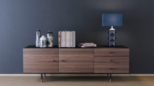 Woodman Sideboard »Daniel«, Breite 180 cm, Holzfurnier aus Walnussbaum