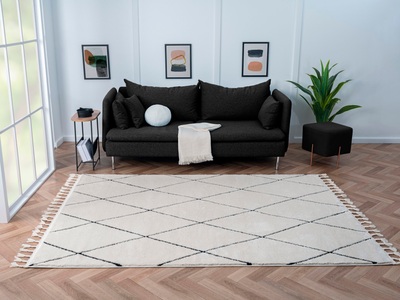 Myflair Möbel & Accessoires Hochflor-Teppich »Moroccan Diamont«, rechteckig, modern, marokkanisches Design, Rauten Muster, weich durch Hochflor