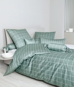 Janine, Janine Kissenbezug »modernclassic 39025«, (2 St.), mit Reissverschluss, Janine Kissenbezug »modernclassic 39025, Mako-Satin aus 100% Baumwolle«, (2 St.), mit Reissverschluss, in Gr. 40x80 oder 80x80 cm, mit Karos und Streifen