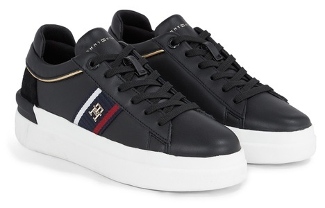Tommy Hilfiger, Tommy Hilfiger Keilsneaker »CORP WEBBING COURT SNEAKER«, mit seitlichem Logo-Emblem, 